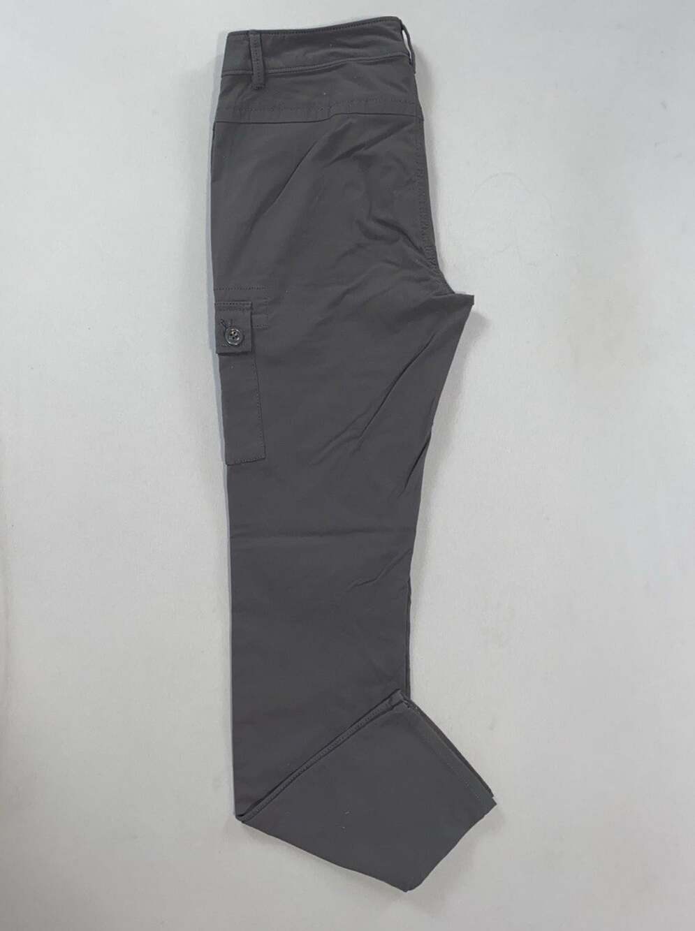 Eddie Bauer Women's Lightweight Stretch Nylon Cargo Hiking Pants. Gray, Size 2.
